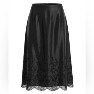 ANN TAYLOR NEW WOMENS EMBROIDERED SKIRT BLACK SIZE 12
